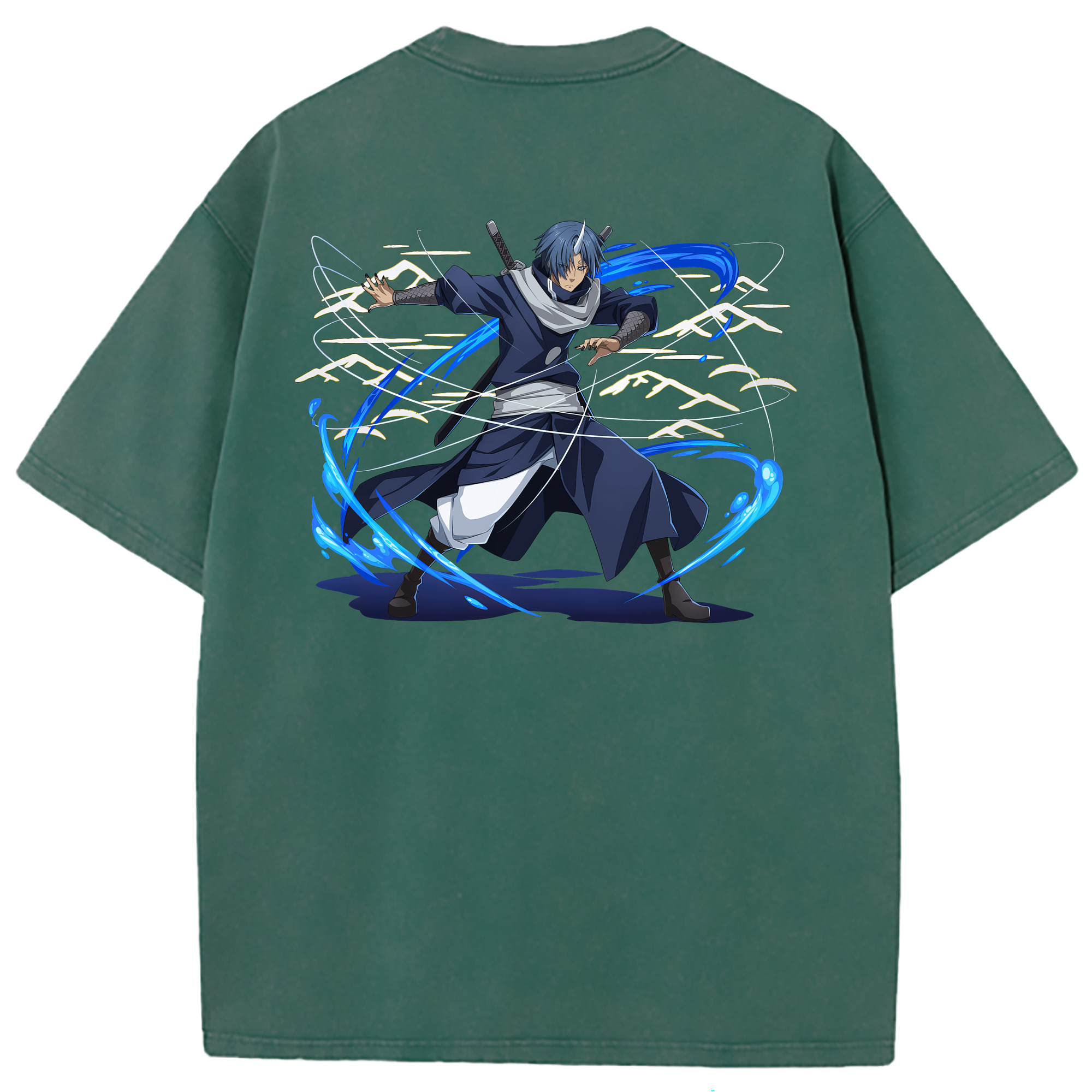 （画像用） 転スラ Regarding Reincarnated to Slime 綿100% ヴィンテージ風 半袖Tシャツ（背面プリント）